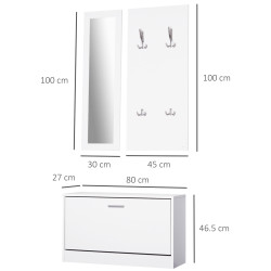 Antreu Homcom 837-006WT(White) Thumb