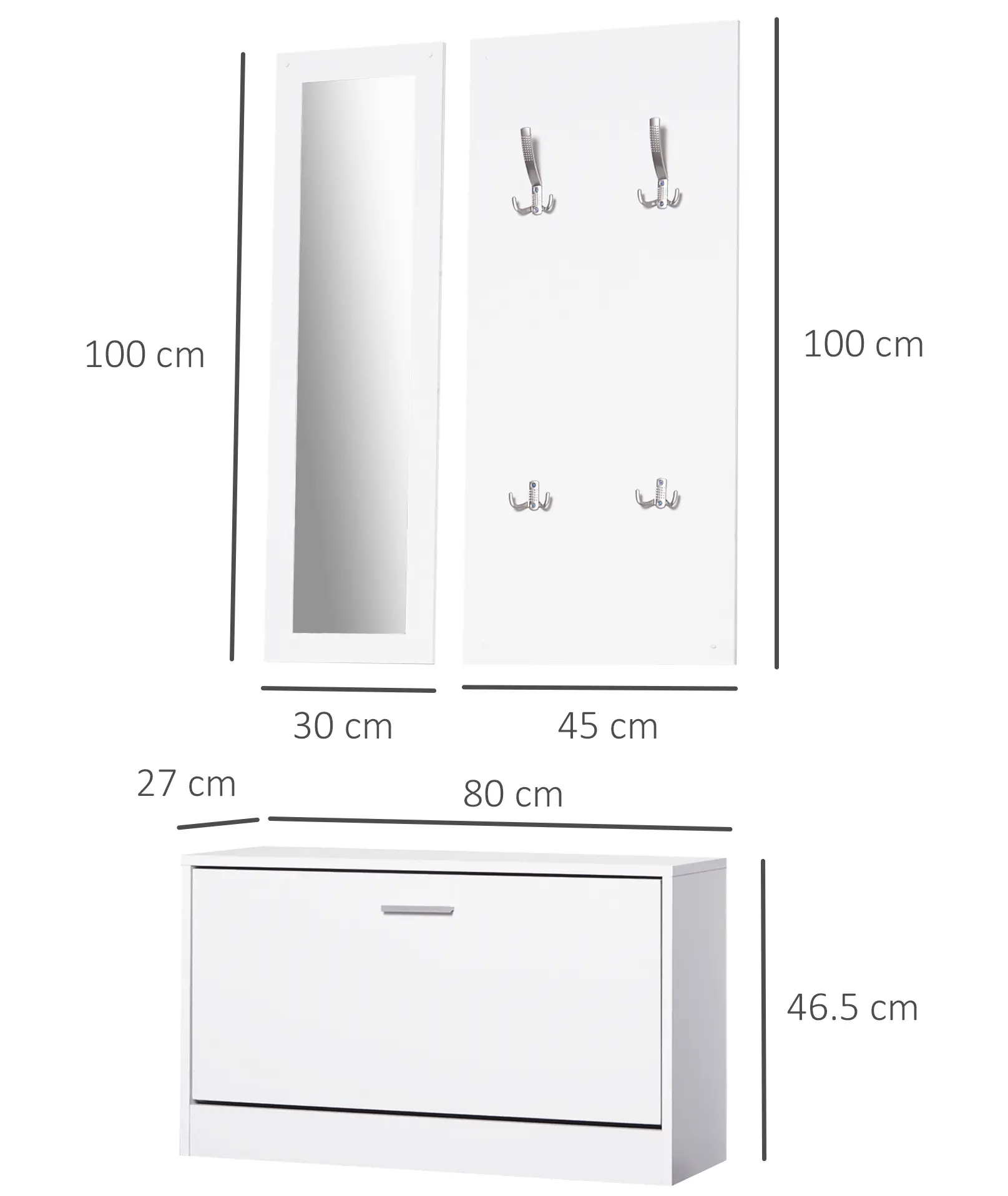 Antreu Homcom 837-006WT(White) - 3