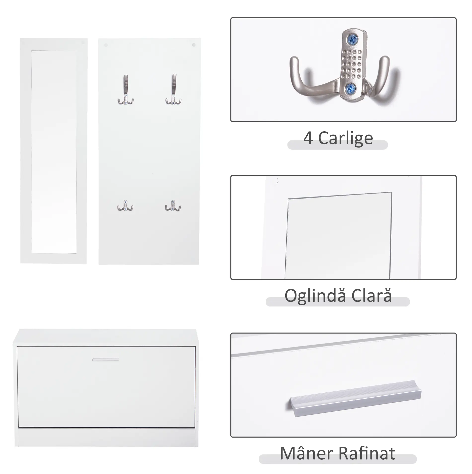 Antreu Homcom 837-006WT(White) - 4