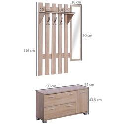 Antreu Homcom 837-021AK 90 cm (Oak) Thumb