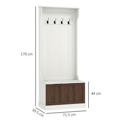 Antreu Homcom 837-031V80BN (White/Brown) Thumb