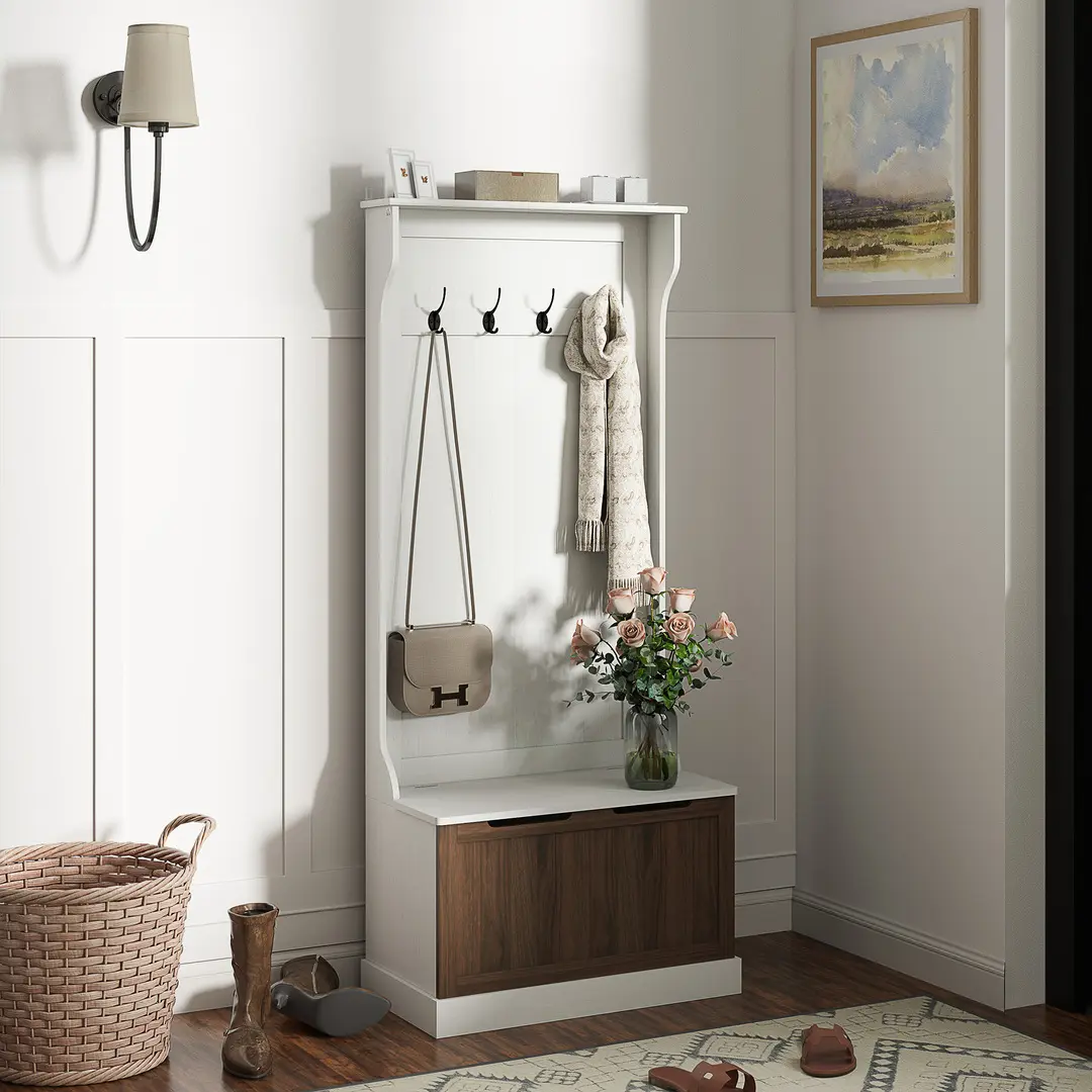 Antreu Homcom 837-031V80BN (White/Brown)