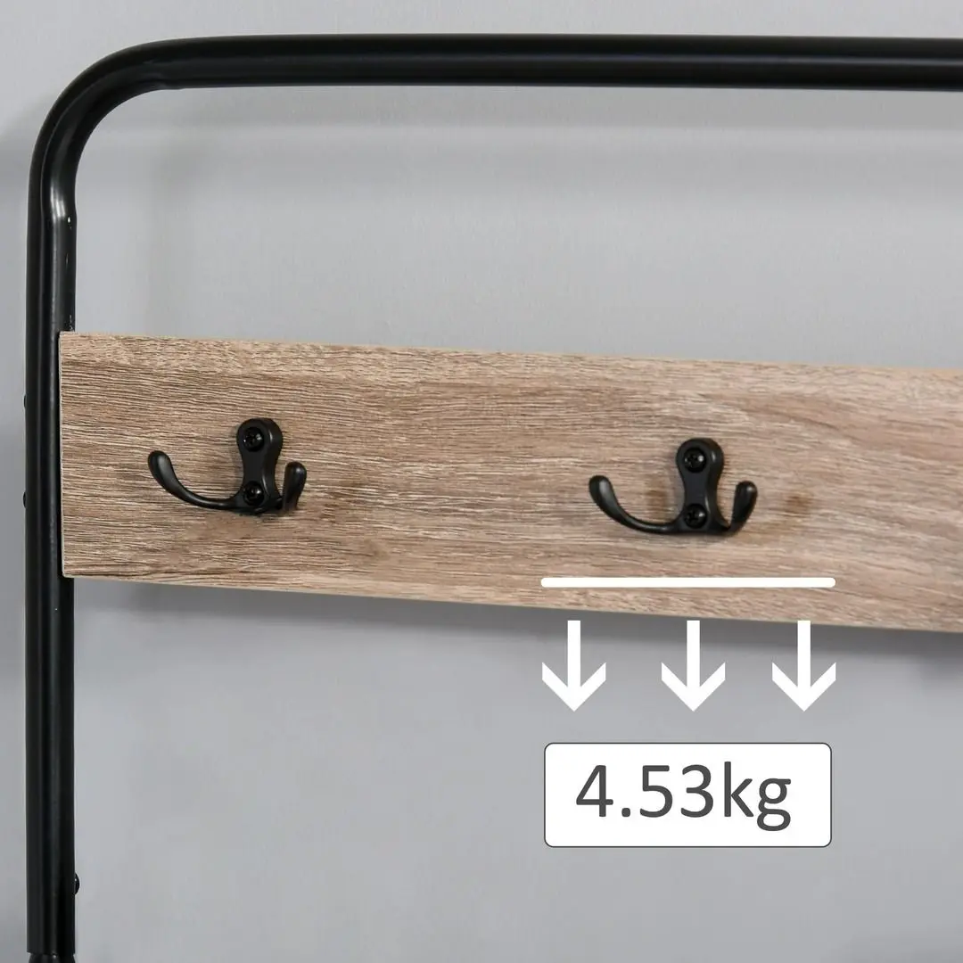 Antreu Homcom 837-097AK 80x30x170 cm (Oak/Black)