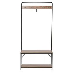 Antreu Homcom 837-097AK 80x30x170 cm (Oak/Black) Thumb