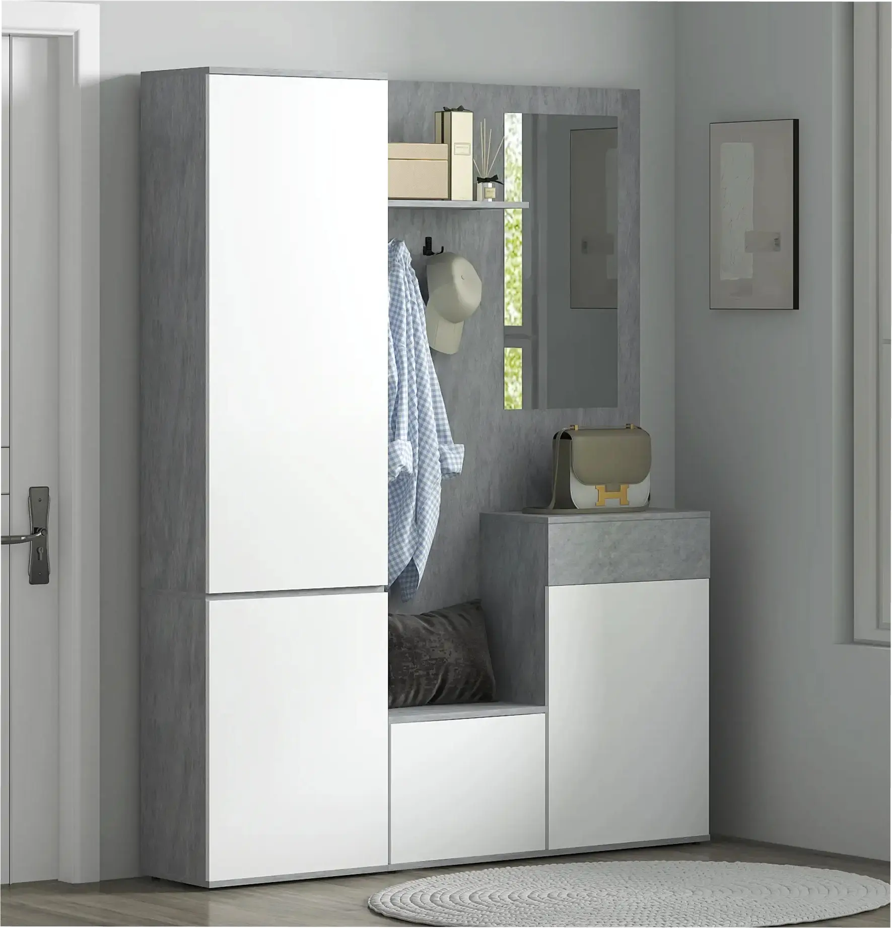 Antreu Homcom 837-256V00GY (White/Grey) - 10