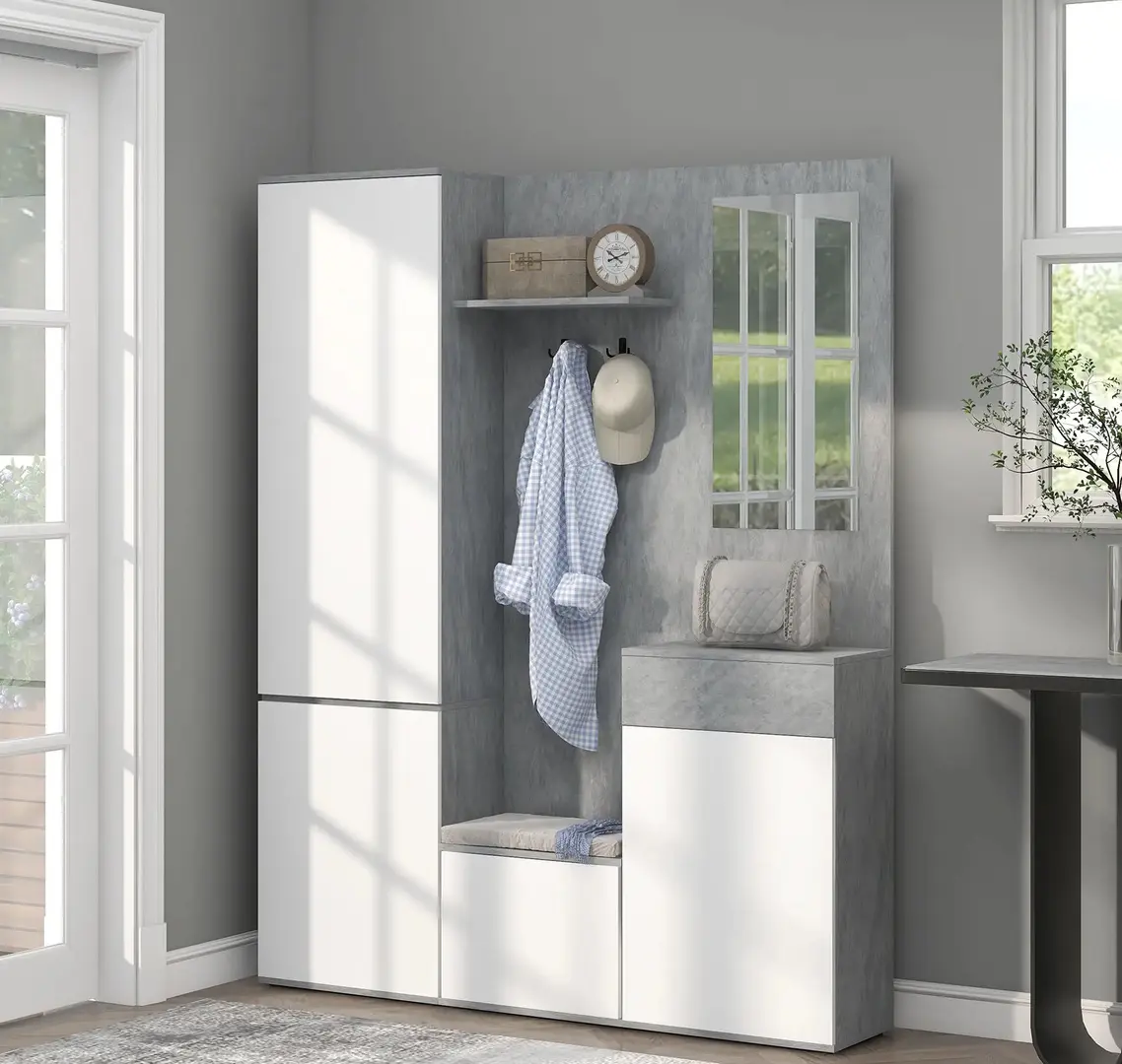 Antreu Homcom 837-256V00GY (White/Grey)