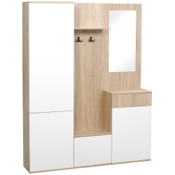 Прихожая Homcom 837-256V00WT (White/Natural) Thumb