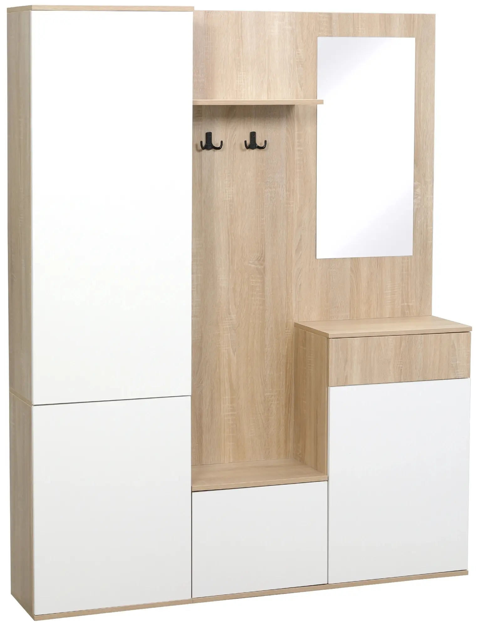 Прихожая Homcom 837-256V00WT (White/Natural) - 2