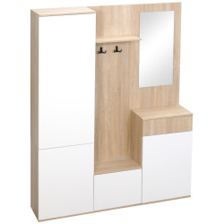 Прихожая Homcom 837-256V00WT (White/Natural) Thumb