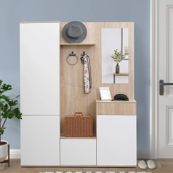 Прихожая Homcom 837-256V00WT (White/Natural)