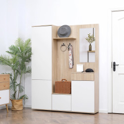 Прихожая Homcom 837-256V00WT (White/Natural) Thumb