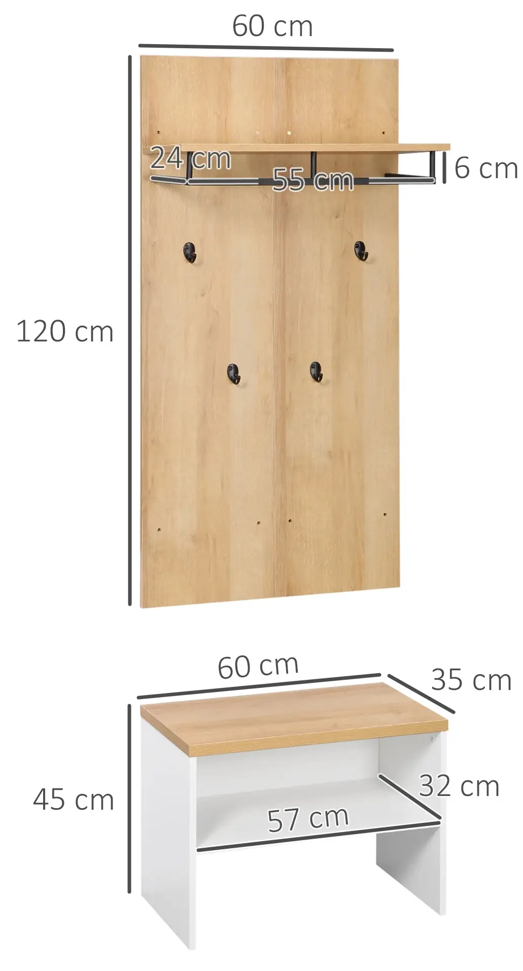 Прихожая Homcom 837-318V00ND (Natural) - 3