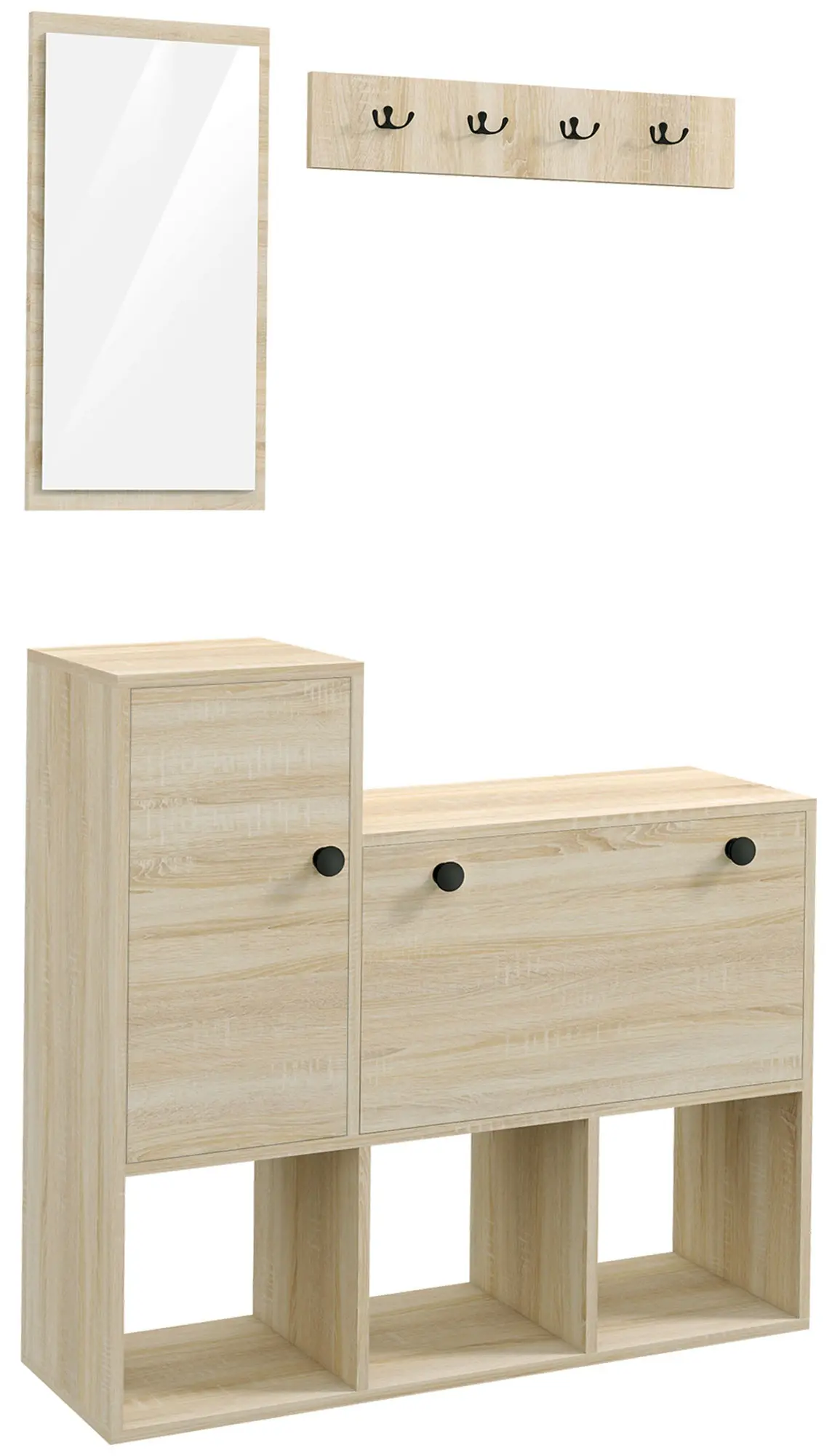 Прихожая Homcom 837-381V80ND (Natural) - 2