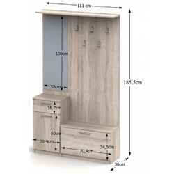 Прихожая Ideal Mobila Amina (Sonoma Oak) Thumb