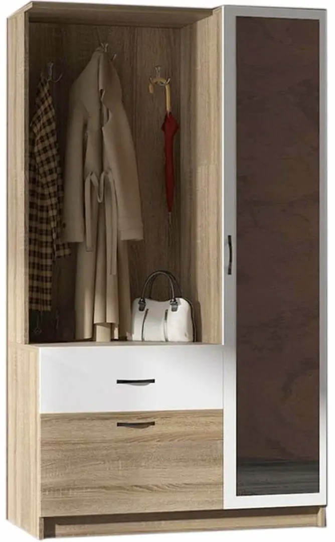 Antreu Ideal Mobila Carla (Sonoma Oak/White) - 4