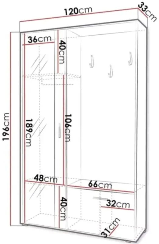 Прихожая Ideal Mobila Ego (White) - 2