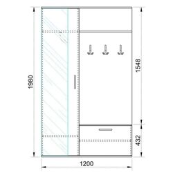Antreu Ideal Mobila Ofelia (Sonoma Oak/White) Thumb