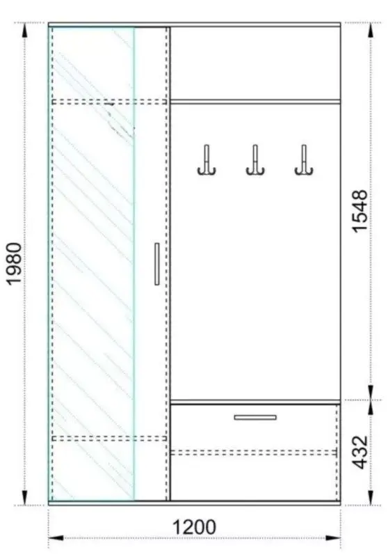 Antreu Ideal Mobila Ofelia (Sonoma Oak/White) - 2