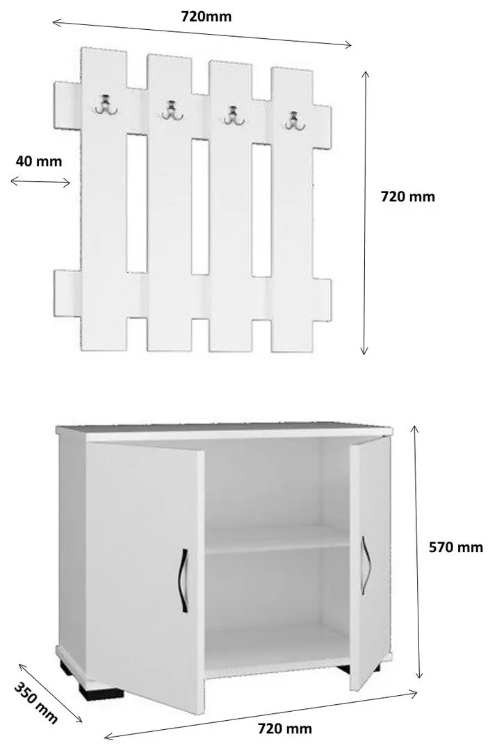Прихожая Ideal Mobila Vily (White) - 2