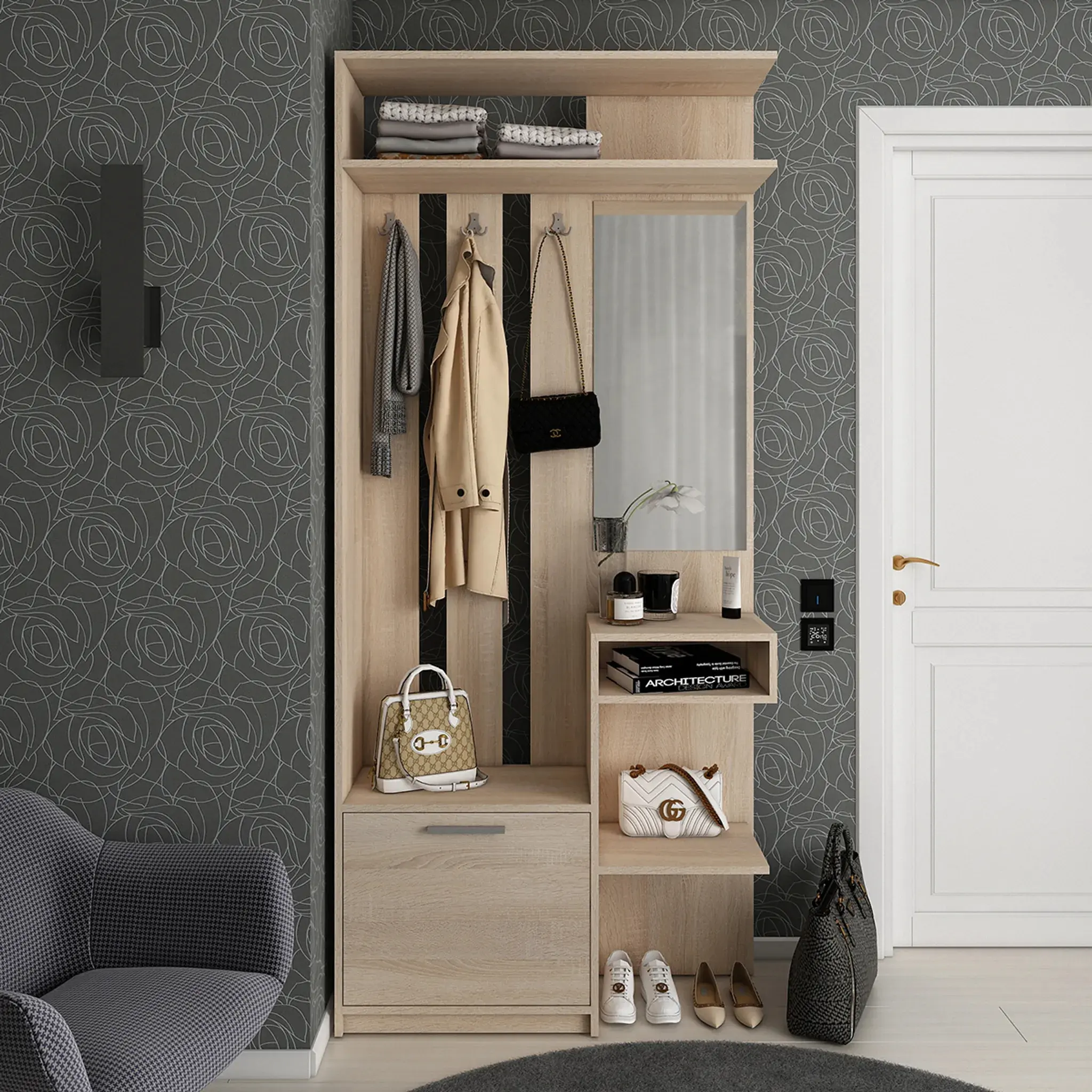 Прихожая Magnusplus Riviera (Sonoma Oak)