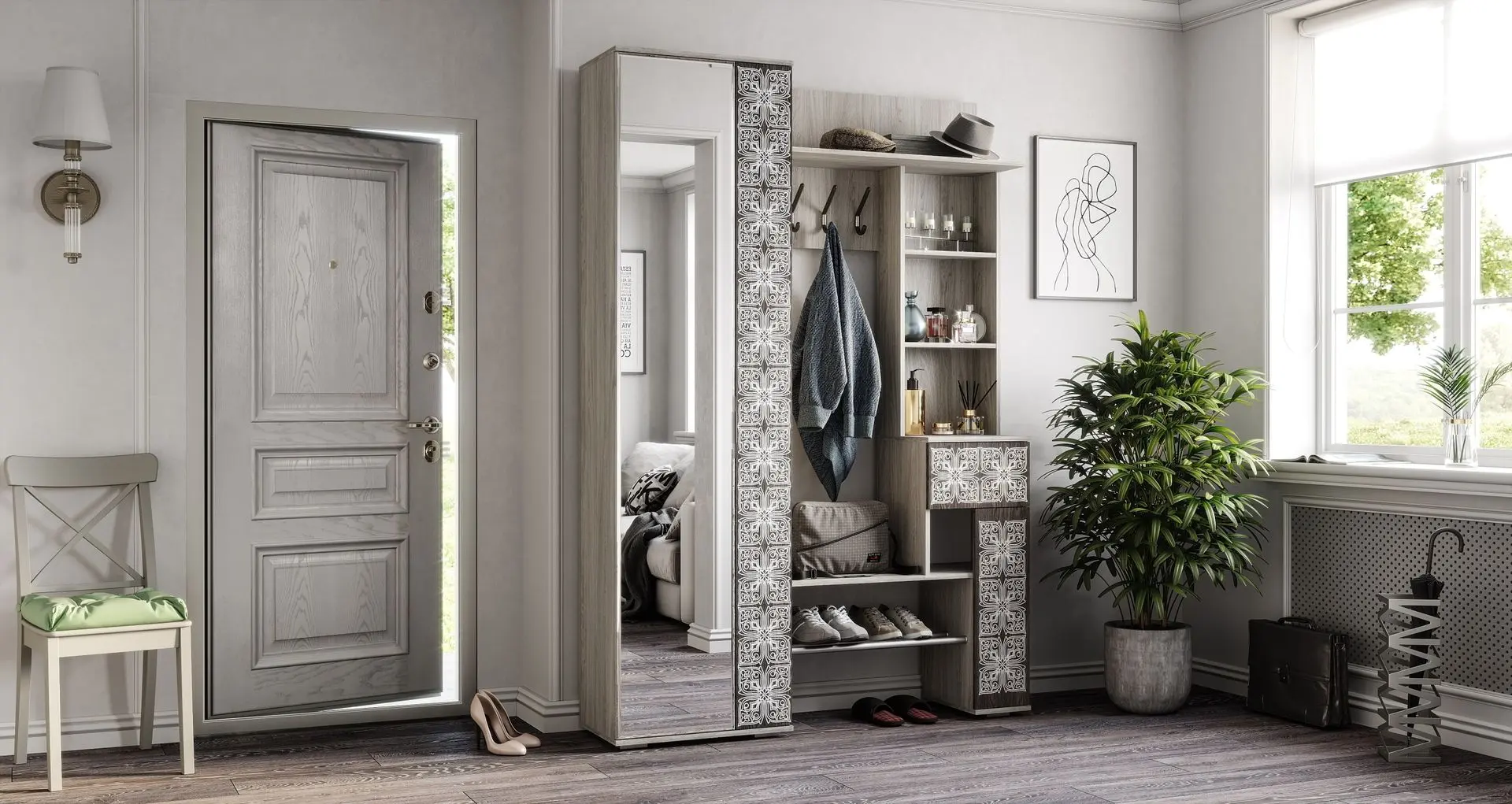 Прихожая Marcel Prod Chanel (Ash Shimo Light/Ash Shimo Dark) - 3