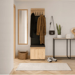 Прихожая Mebel Elite Modena 0.6m (Artisan Oak/Graphite)