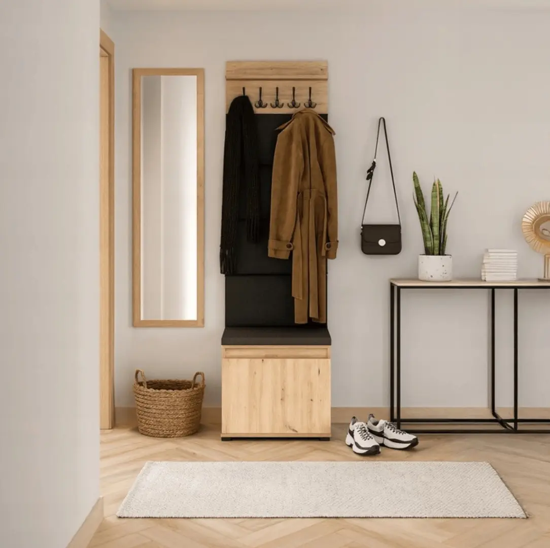 Прихожая Mebel Elite Modena 0.6m (Artisan Oak/Graphite)