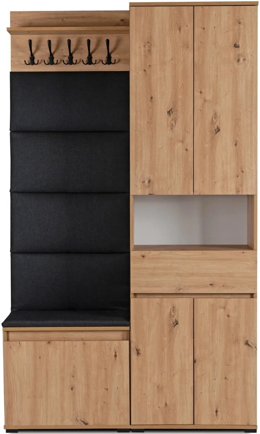 Прихожая Mebel Elite Modena 1.2m (Artisan Oak/Graphite) - 2