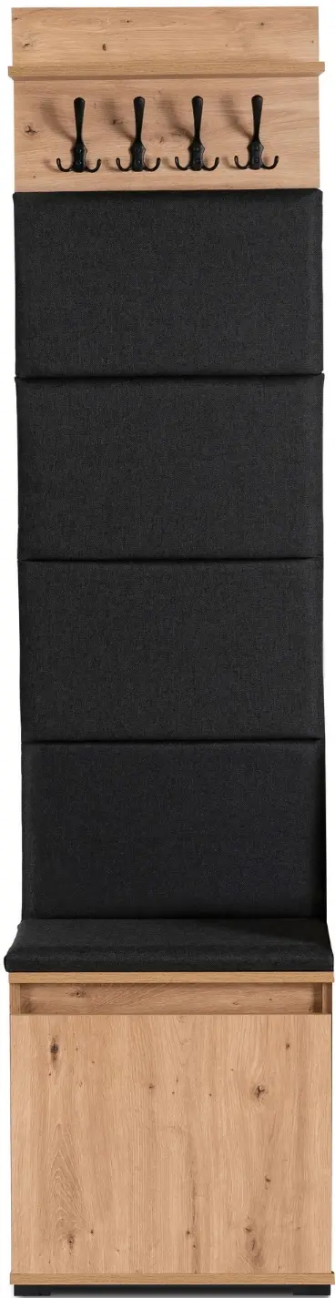 Прихожая Mebel Elite Parma 0.5m (Artisan Oak/Graphite) - 2