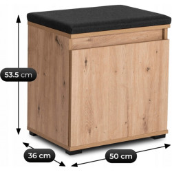 Прихожая Mebel Elite Parma 0.5m (Artisan Oak/Graphite) Thumb