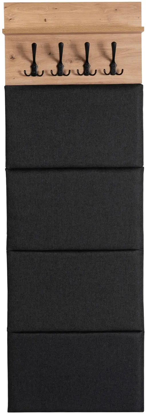 Прихожая Mebel Elite Parma 0.8m (Artisan Oak/Graphite) - 3