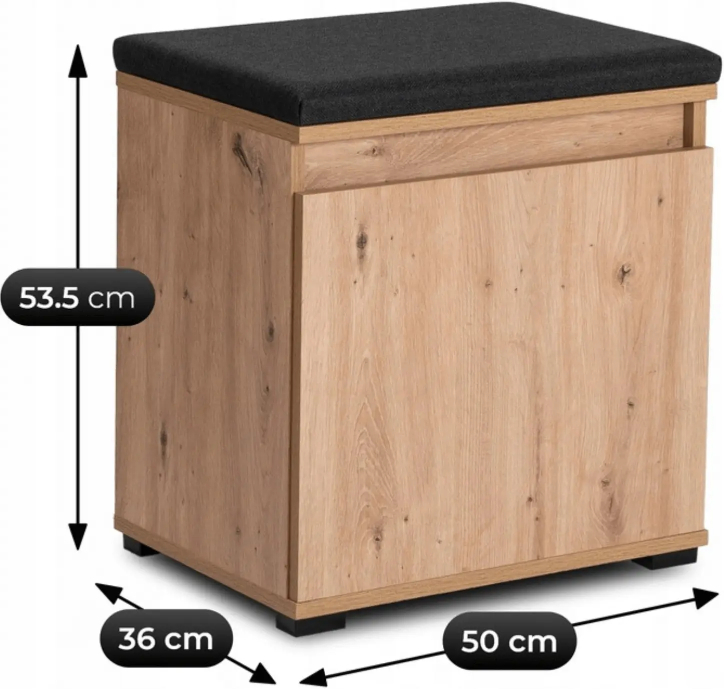 Прихожая Mebel Elite Parma 0.8m (Artisan Oak/Graphite) - 10