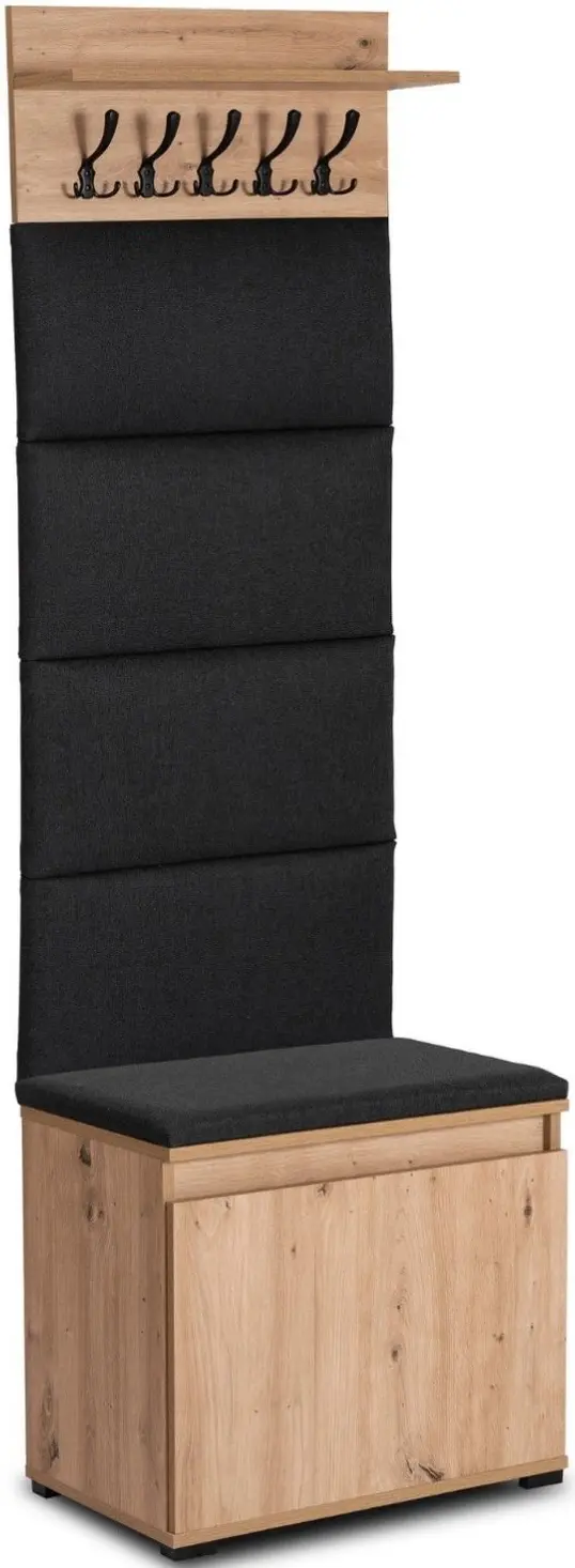 Прихожая Mebel Elite Venorna 0.6m (Artisan Oak/Graphite) - 2