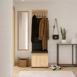 Прихожая Mebel Elite Venorna 0.6m (Artisan Oak/Graphite)