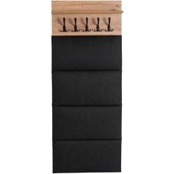 Прихожая Mebel Elite Venorna 0.6m (Artisan Oak/Graphite) Thumb