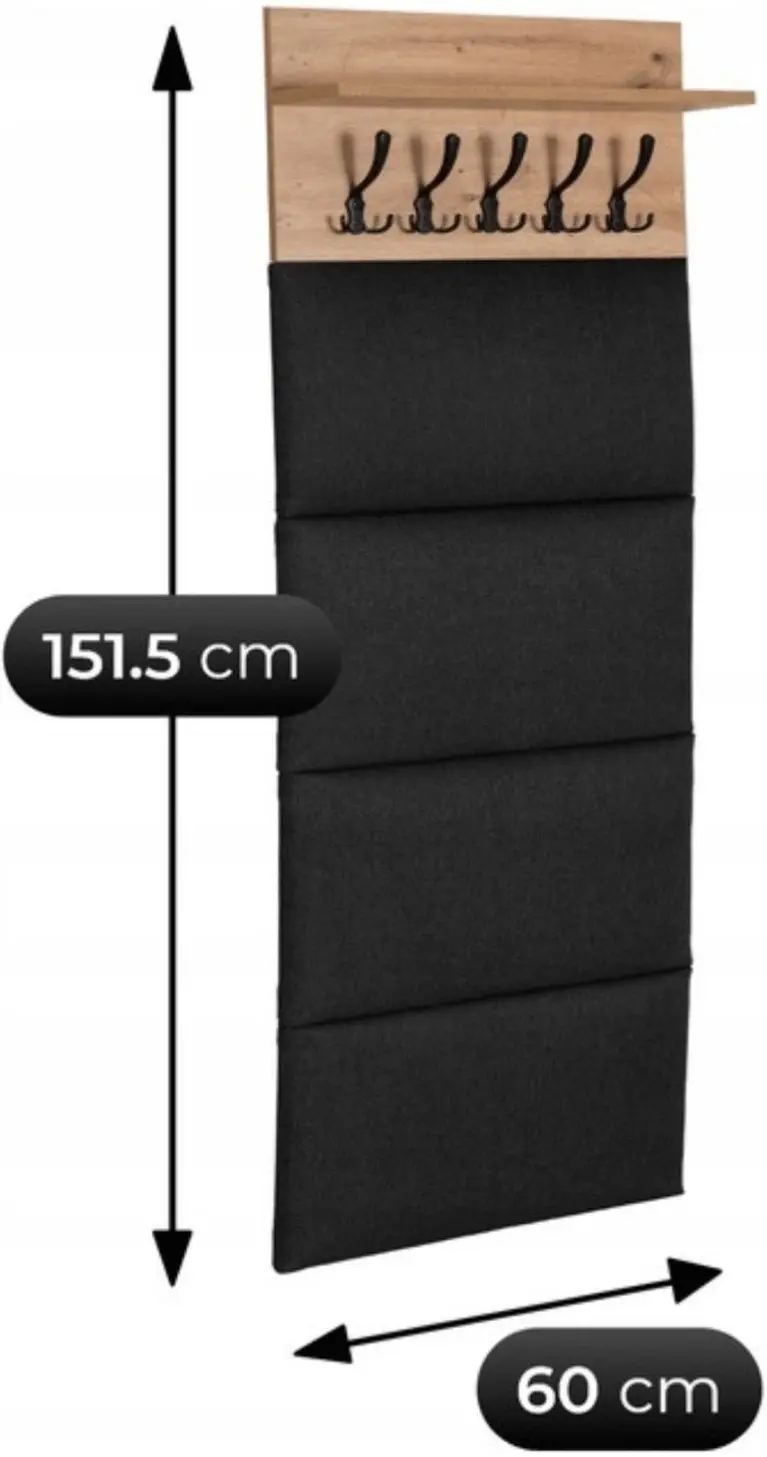 Прихожая Mebel Elite Venorna 0.6m (Artisan Oak/Graphite) - 10
