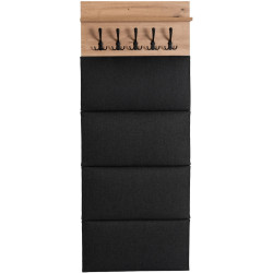 Прихожая Mebel Elite Venorna 0.9m (Artisan Oak/Graphite) Thumb