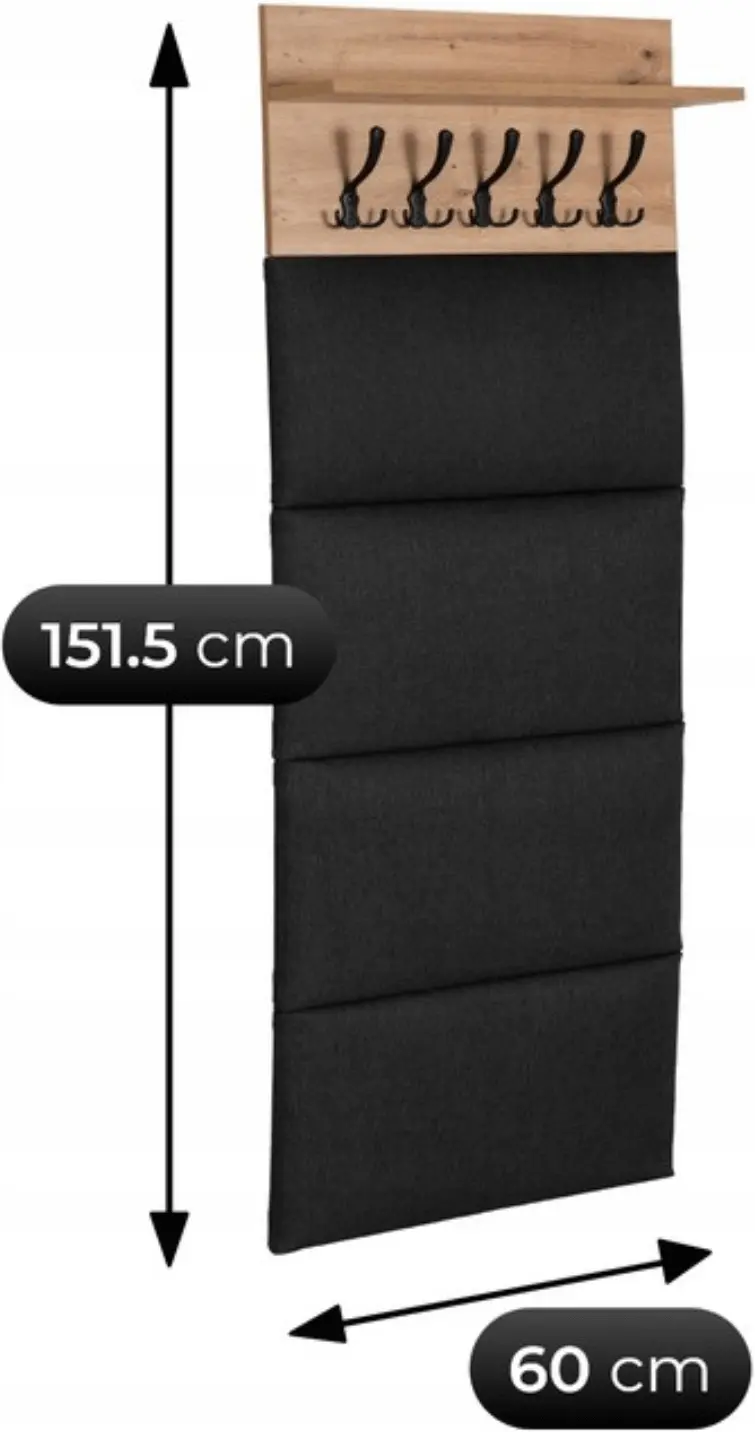 Прихожая Mebel Elite Venorna 0.9m (Artisan Oak/Graphite) - 8