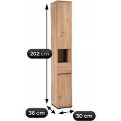 Прихожая Mebel Elite Venorna 0.9m (Artisan Oak/Graphite) Thumb
