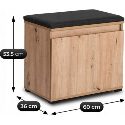 Прихожая Mebel Elite Venorna 0.9m (Artisan Oak/Graphite) Thumb