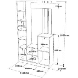 Прихожая Mirage Design Roger DD7-W (White) Thumb