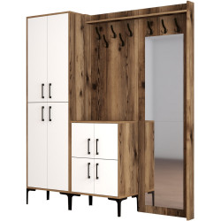 Прихожая Mirage Meble Berlin ABC (White/Walnut) Thumb