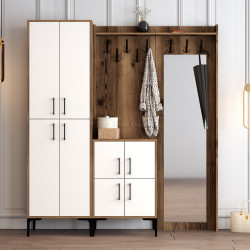 Antreu Mirage Meble Berlin ABC (White/Walnut)