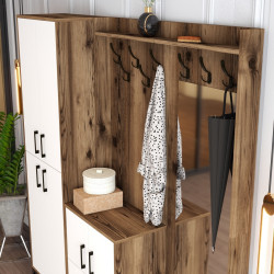 Прихожая Mirage Meble Berlin ABC (White/Walnut) Thumb