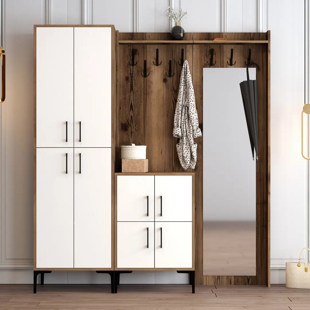 Прихожая Mirage Meble Berlin ABC (White/Walnut)
