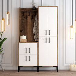 Antreu Mirage Meble Berlin BA (White/Walnut)