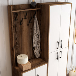 Прихожая Mirage Meble Berlin BA (White/Walnut) Thumb