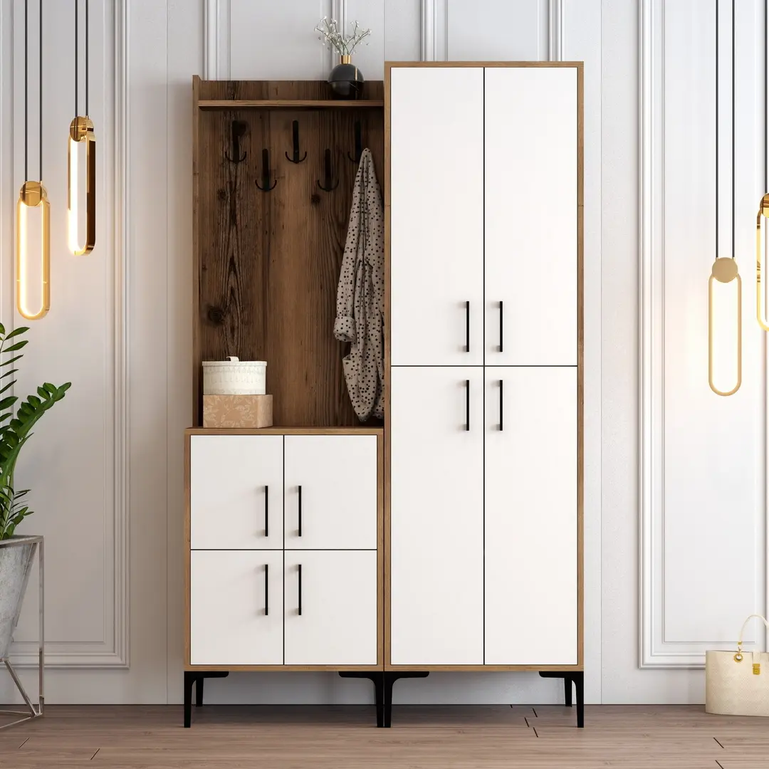Прихожая Mirage Meble Berlin BA (White/Walnut)