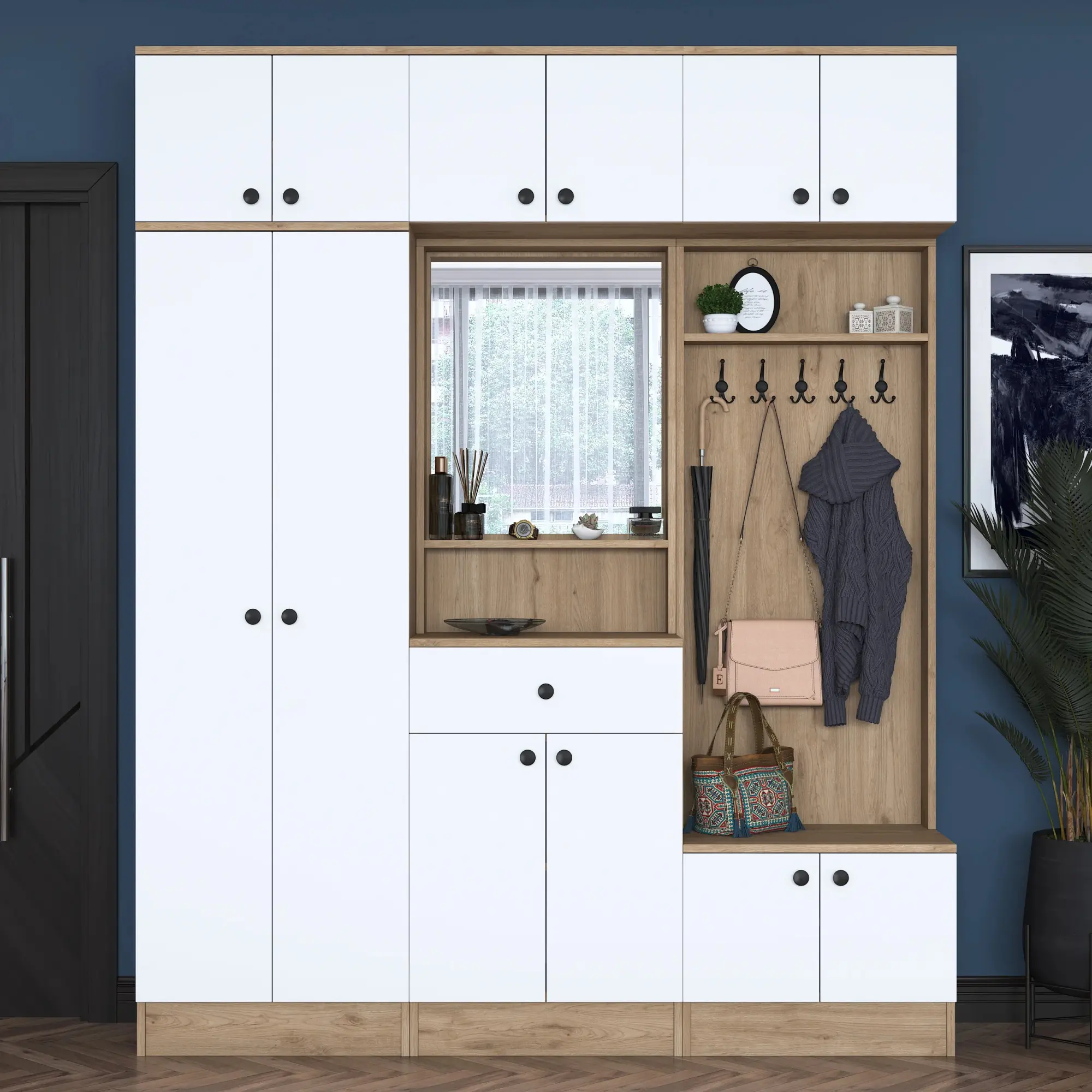 Antreu Mirage Meble EA104 (Walnut/White)