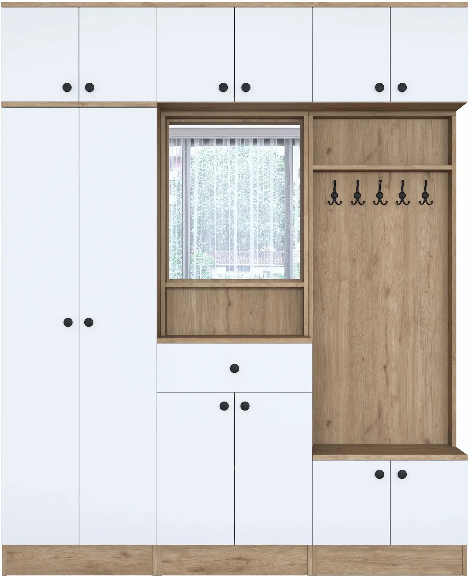 Прихожая Mirage Meble EA108 (Walnut/White)